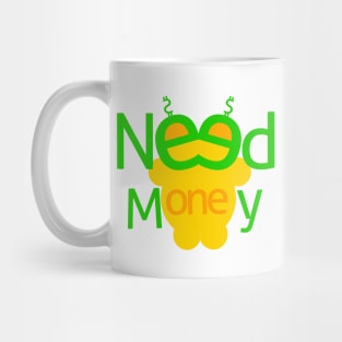 Need money design text and characters Mug
